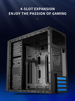 Boîtier d'ordinateur PC ATX moyen, personnalisable, best-seller, meilleur rapport qualité-prix, adapté à une alimentation de 500 W, pour la maison et les jeux