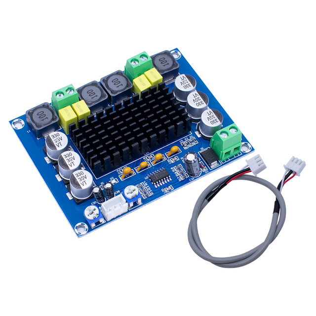 WAVGAT DC 12V 24V TPA3116D2 Dual-channel Stereo High Power Digital Audio Power Amplifier Board 2*120W XH-M543 Custom