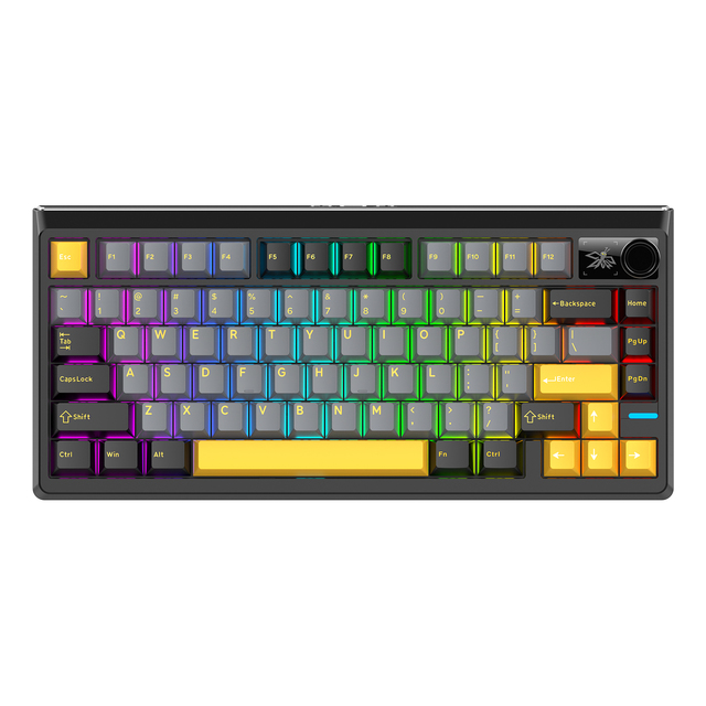 JK750 RGB Fully Functional Mechanical Gaming Keyboard with Side Lighting 79 Hot-Swap Switches Tri-model Mechanical Keyboard