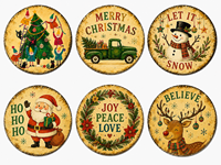 Panneau en métal vintage « Elfe de Noël et chats noirs » – Décoration murale de Noël pour la maison, le café – Vente en gros