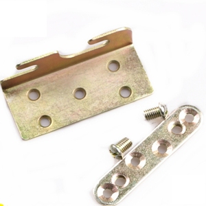 Connecteur de meubles en fer-zinc personnalisé cadre de lit en bois charnières de rail pince support de connecteur de lit pour table canapé utilisation salon - Product Image 4