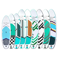 Planche à pagaie gonflable portable en PVC haute résistance, directement de l'usine, ensemble de planche de surf SUP pour les eaux océaniques, unisexe, pêche
