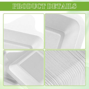 4.5 Inch White <strong>Small</strong> <strong>Paper</strong> Cake <strong>Plate</strong> Reusable Biodegradable Eco-Friendly Square Sugarcane Bagasse <strong>Plate</strong> for Snack Party - Product Image 4