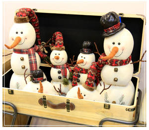 Nouveautés en gros : Figurine de bonhomme de neige de Noël pour la plantation en hiver, décorations de Noël, Zhejiang, Chine - Product Image 3