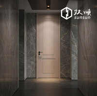 Portes en bois de style chinois Shuangshun - Portes de chambre personnalisées pour les maisons, portes d'hôtel, portes simples et sans peinture