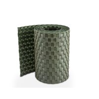 PVC Polyrattan Double Rod Mat taman pagar Panel tahan angin privasi layar keras Strip Mesh dekorasi teralis untuk gerbang