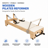 Set Reformer Pilates Profesional Seimbang, Mesin Pilates Kayu, Kursi, Peralatan Kebugaran Yoga untuk Latihan di Rumah