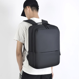 Laptop <b>Backpack</b> For Men Lightweight Business Travel Solid Color <b>With</b> Laptop <b>Compartment</b> Soft Handle Summer 2023 - Product Image 4