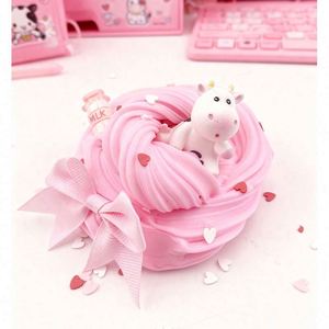 Pâte à modeler et slime faits main, texture douce et lisse, décorations scintillantes colorées, pack DIY durable pour enfants, thème crème glacée pour fête - Product Image 3