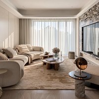 Design d'intérieur moderne et biologique avec rendu 3D, service de conception complète pour appartements et villas de luxe