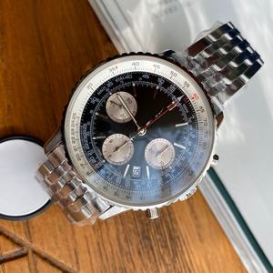 Montre mécanique de luxe pour homme, en acier inoxydable de haute qualité, aviation B01, trois cadrans intégrés, couvercle transparent, Breitlings - Product Image 3