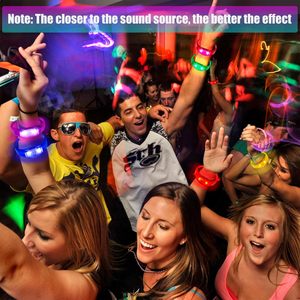 Pulsera LED para Fiestas, Pulsera LED Activada por Sonido, Pulsera LED con Control Remoto - Product Image 3