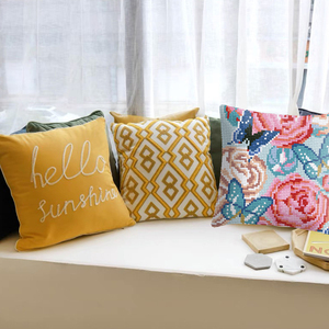 Kits de Bordado de Rosas <span class=keywords><strong>en</strong></span> Lana Delicada al por Mayor, Kits de <span class=keywords><strong>Punto</strong></span> de <span class=keywords><strong>Cruz</strong></span> para Decoración del Hogar, Kits de Bordado de <span class=keywords><strong>Punto</strong></span> de <span class=keywords><strong>Cruz</strong></span> para Almohadas - Product Image 3