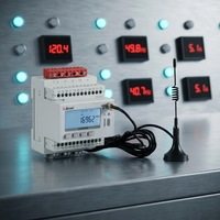 Compteur multifonction triphasé ADW300-4GHW/T avec écran LCD, Modbus RTU /4G, moniteur de température, rail DIN, armoire de distribution IoT