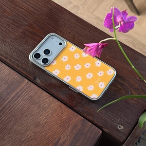Fondale Giallo Fresco con Fiori Bianchi, Adatto per Cover <span class=keywords><strong>iPhone</strong></span> 17, Apple <span class=keywords><strong>iPhone</strong></span> 16 Semplice 15 Alla Moda 14 - Product Image 4