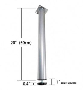 Metal Mid Century Furniture <b>Legs</b> Tube Chrome Extenders Modern <b>Adjustable</b> <b>Height</b> Durable Iron Furniture Feet for Hospital Outdoor - Product Image 3