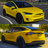 Film Pelindung Cat Mobil Warna Kuning Matte Competition TPU PPF Berwarna, Anti Gores, Mudah Dipasang Basah/Kering