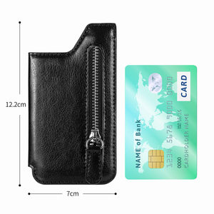 Funda de Lujo para Teléfono Móvil con Cierre de Cremallera Multiángulo y Almacenamiento, Diseño de Moda Urbana para Redmi, con Tarjetero - Product Image 3