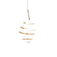 Lampe de plafond à LED dimmable en spirale, forme nid d'abeille, luminaire suspendu en or