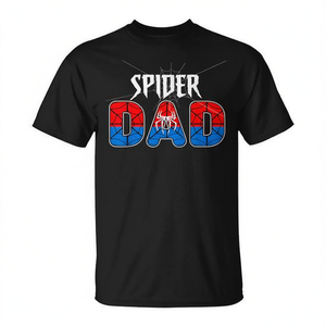 T-shirt Spider Dad en coton noir, unisexe, taille moyenne pour adulte, cadeau pour la fête des pères - Product Image 2