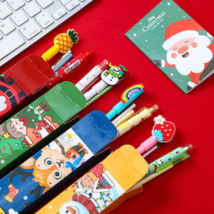 Creative Christmas Surprise Blind Box Stress Relief Pen Five-Piece <b>Set</b> Student <b>Stationery</b> Lucky Box Christmas Children's Gift - Product Image 2