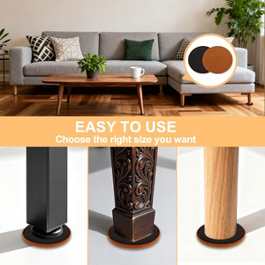 Deslizadores de Fieltro para Muebles en Pisos Alfombrados - Protectores de Muebles Reutilizables de Color Marrón con Diseño Único y Protección Resistente para Superficies Duras - Product Image 5