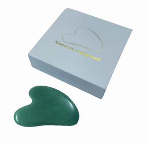 Cadeau promotionnel : planche de massage Gua Sha en pierre d'aventurine verte naturelle avec boîte cadeau - Product Image 1