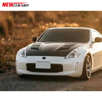 Convient au capot perforé en fibre de carbone modifié Nissan 370Z, couvercle de protection spécial compartiment moteur pour automobiles