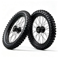 Juego de Ruedas Tubeless CNC Plateadas Supermoto de 17 Pulgadas para Sur-Ron X260 Light Bee, 1.60x17 2.15x17