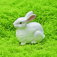 Figurine d'animal en PVC massif, lapin blanc, pour scènes de maison arctique, décoration de paysage, jouet de simulation transfrontalier, figurine de maternité