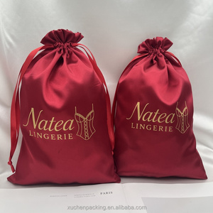<span class=keywords><strong>Maroon</strong></span> Satin Dây Kéo Túi cho tóc Trinh Nữ Tóc Giả Túi Xách Đồ Lót mũ bóng chày tùy chỉnh kích thước logo cho quà tặng lưu trữ bụi bao bì - Product Image 3