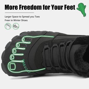 SAGUARO Chaussures de Fitness et Marche en Caoutchouc pour Hommes et Femmes, <span class=keywords><strong>Bottes</strong></span> de Neige Minimalistes d'Automne, Nouveau Design, Chaussures Hiver Pieds Nus Isolées - Product Image 4