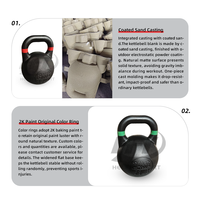 Haltères en fonte de couleur noire Helfit, poids standard, pour entraînement de fitness commercial et compétition