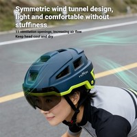 Casque de vélo léger en matériau PC DUAL SPORT avec visière et filet anti-insectes, protection anti-UV pour la route/VTT, unisexe, adultes