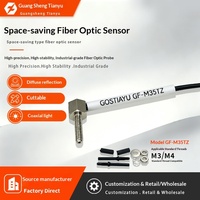 Sonda de Fibra Óptica de Cabeza Recta de Alta Precisión y Ahorro de Espacio GF-M35TZ, Sensor de Reflexión Difusa Coaxial para Piezas Pequeñas