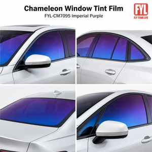 Film teinté caméléon FYL pour vitres, effet arc-en-ciel, pour vitres latérales et arrière, VLT5-50% IRR65%+ Réjection de chaleur UV99% UV - Product Image 2