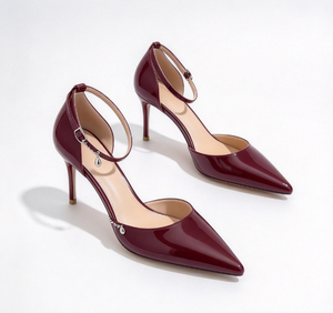 Chic Ladies Smooth Leather <b>High</b> <b>Heels</b> With Front Buckle Sharp Stiletto <b>Heel</b> Slim Toe Classic <b>Pumps</b> Mixed Sizes Order Classy Girl - Product Image 3