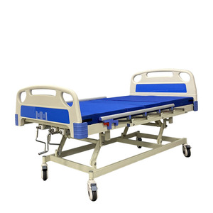 Cama de enfermería manual Yueyaokang YK-E206 azul real, cama de hospital para el cuidado de ancianos con función de elevación de piernas y giro. - Product Image 4