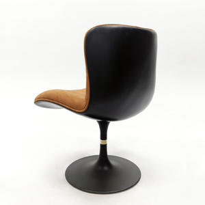 Fauteuil pivotant design moderne en velours écologique, chaise longue inclinable pour chambre, salle à manger, hôtel, balcon, détente - Product Image 3