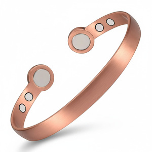 <b>Copper</b> Alloy Magnetic Cuff <b>Bracelet</b> Open Design Strong Magnetic Attraction Unisex Fashion Jewelry - Product Image 5