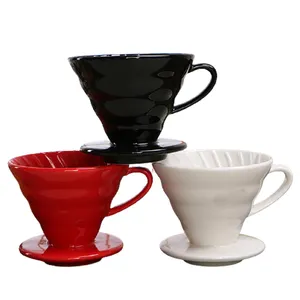 Goutteur à café coloré et personnalisé, tasse filtrante Pour cafetière V60, en céramique
