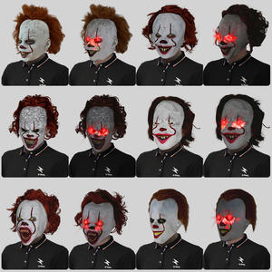 BAIGE Horreur Script Tuer Clown Masque Latex Matériel pour <span class=keywords><strong>Film</strong></span> Tv Halloween Party Performance Props - Product Image 5