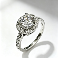 Bagues en laiton plaqué platine, pierres étincelantes élégantes pour les fêtes d'anniversaire, les mariages, les anniversaires de mariage, bijoux de mode, cadeaux