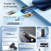 Memoria USB 3.0 Tipo-C de 128 GB, Eficiente y Conveniente, con 2 Años de Garantía para Transmisión entre Dispositivos, Ideal para Oficina y Estudiantes