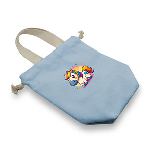 Customized Canvas <b>Drawstring</b> Bag With Unicorn Print Portable Storage <b>Pouch</b> For Water Bottle Mobile Phone Unisex Casual Use - Product Image 2