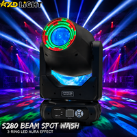 Profession elle DJ-Beleuchtung Angel Eyes 250W 280W LED-Strahl Spot Wash 3 in1 Moving Head Light mit drei Ringen Aura