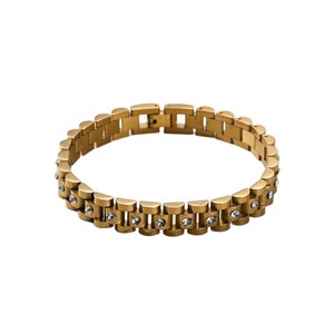Bracciale per Orologio in Acciaio Inossidabile Placcato Oro 18K all'Ingrosso per Uomo e Donna, Gioiello di Lusso Hip Hop alla Moda - Product Image 5