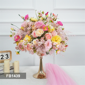 DKB Vente en gros de décorations de table de mariage de haute qualité, centre de table en fleurs artificielles, boule de fleurs artificielles - Product Image 3