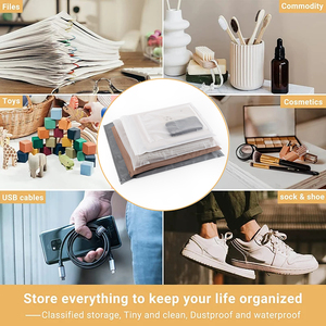 Túi <span class=keywords><strong>zip</strong></span> nhựa trong suốt mờ, có thể phân hủy sinh học D2W, in logo tùy chỉnh, dùng để đựng quần áo - Product Image 5