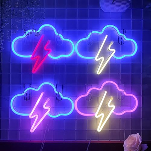 Enseigne lumineuse LED néon flexible en plastique décorative moderne personnalisée ETL, certifiée IP67, alimentation murale AC, blanc chaud 3000K, pour chambre à coucher, alimentée par USB - Product Image 6